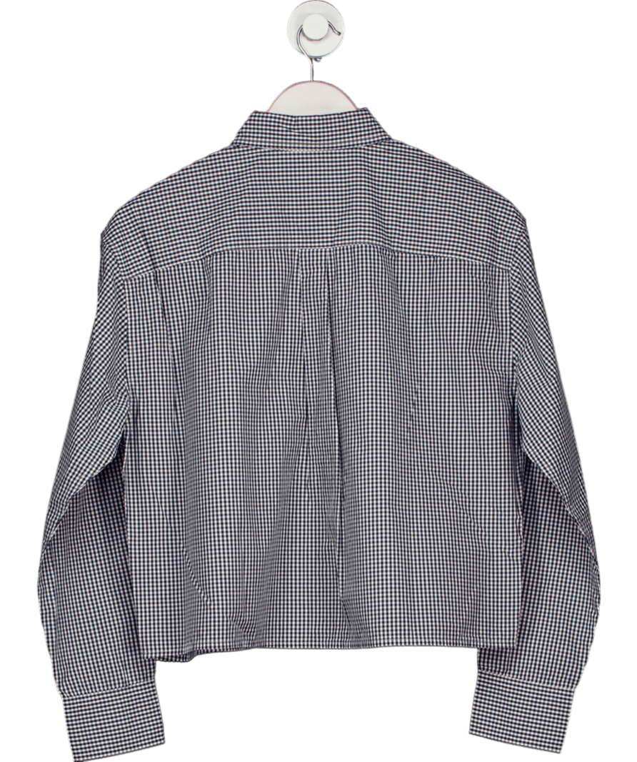 LEVI'S Blue Check Cropped Harlie Shirt UK S - Reliked