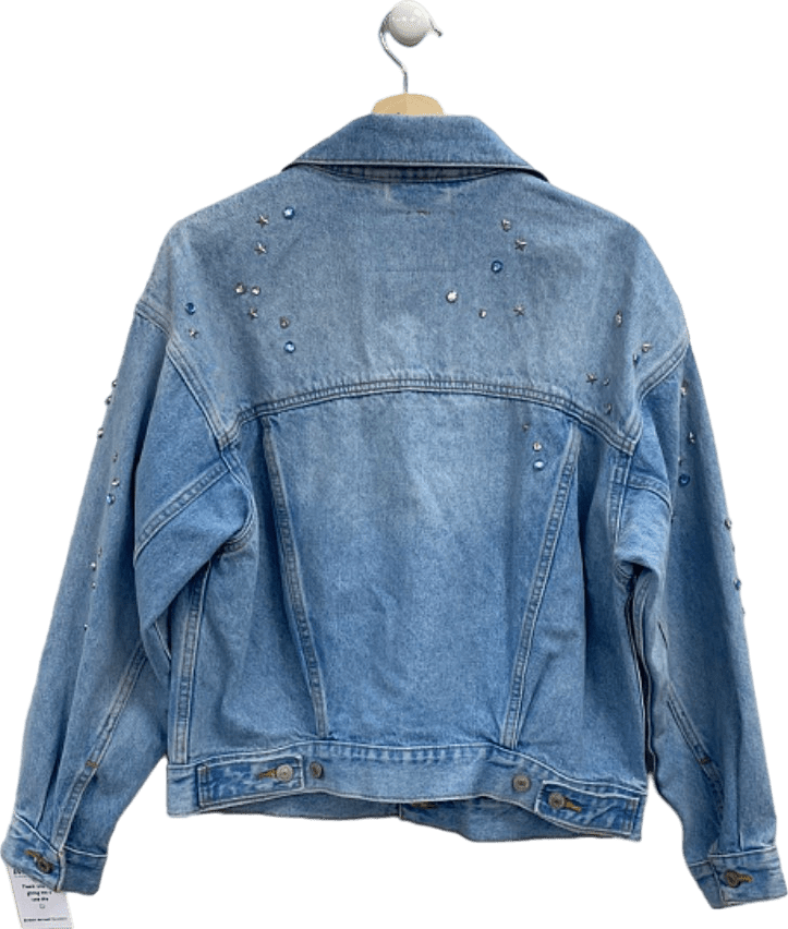 Levi’s Blue Denim Jacket with Embellishments Size UK S - Reliked