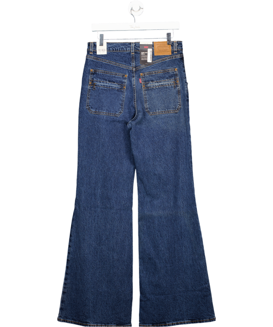 LEVI'S Blue Mid Ble High Waisted Ribcage Bell Jeans L34 W29 - Reliked