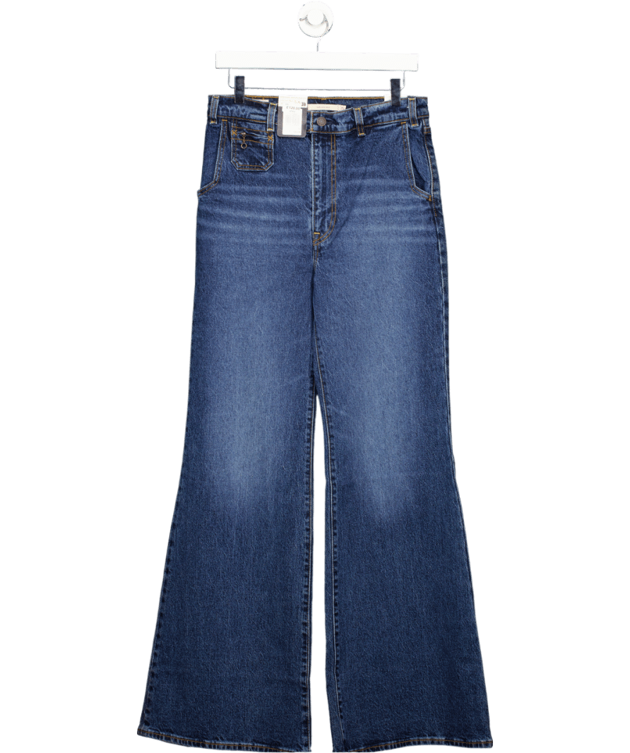 LEVI'S Blue Mid Ble High Waisted Ribcage Bell Jeans L34 W29 - Reliked
