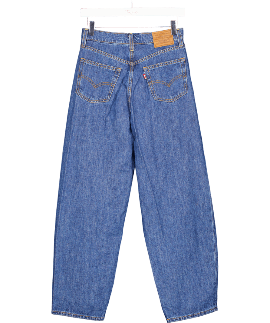 LEVI'S Blue Mid - blue Balloon Leg Jeans - L28 W26 - Reliked