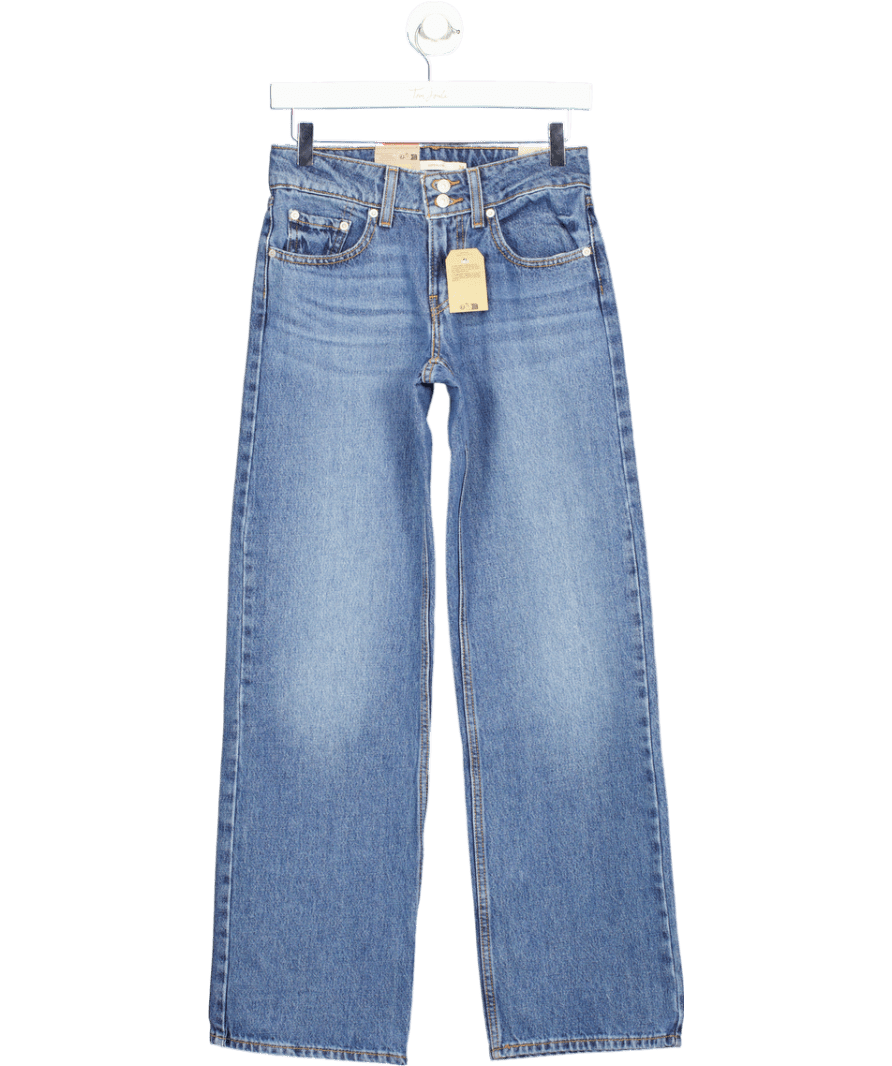 LEVI'S Blue Mid - blue Super Low Relaxed Fit Jeans W24 - Reliked