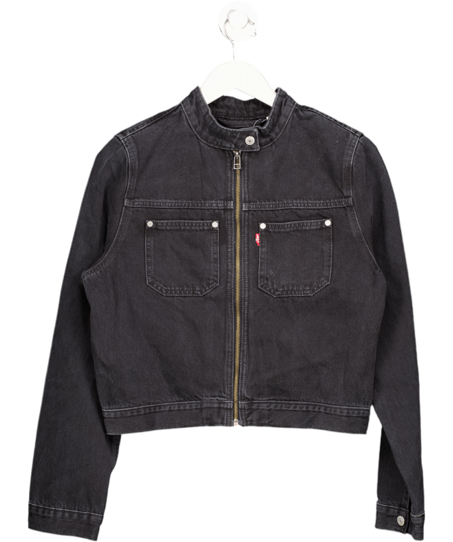LEVI'S Blue Moto Trucker Jacket UK M - Reliked