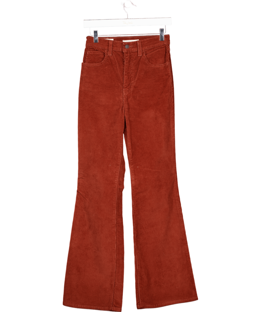 LEVI'S Brown 70s High Flare Cord Trousers L32 W25 - Reliked