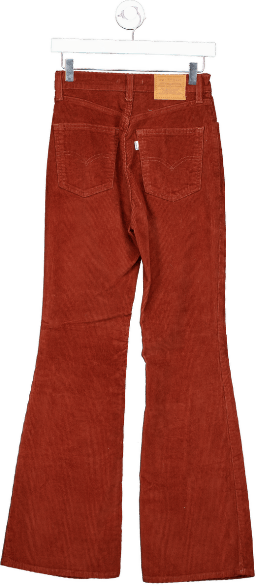 LEVI'S Brown 70s High Flare Cord Trousers L32 W25 - Reliked