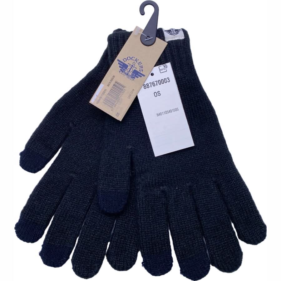 Levis Docker’s Black Knitted Gloves Onesize - Reliked