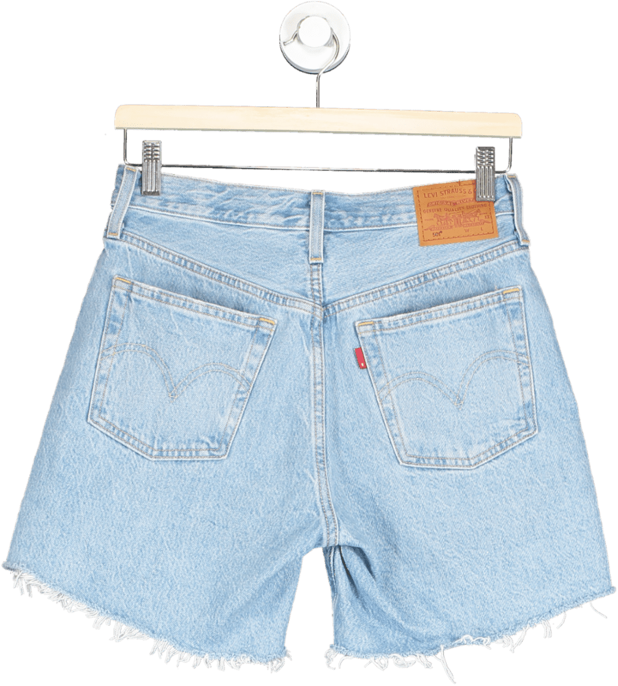 Levi's Light Blue 501 Original Cut - off Denim Shorts W26 - Reliked