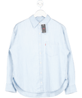 LEVI'S Light Blue Denim Boyfriend Shirt UK M - Reliked