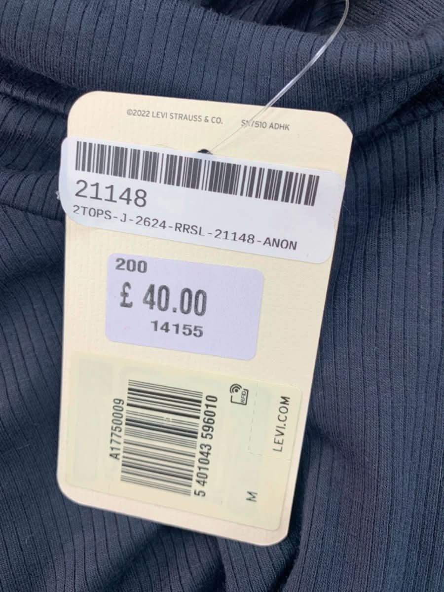 Levi's Navy Everyday Turtleneck Body Fit Cropped M - Reliked