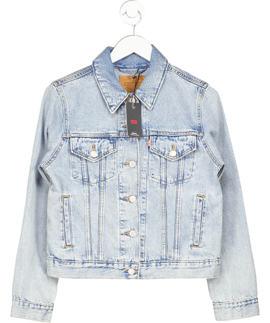LEVI'S The Original Trucker Jacket - Light Blue Wash UK S - Reliked