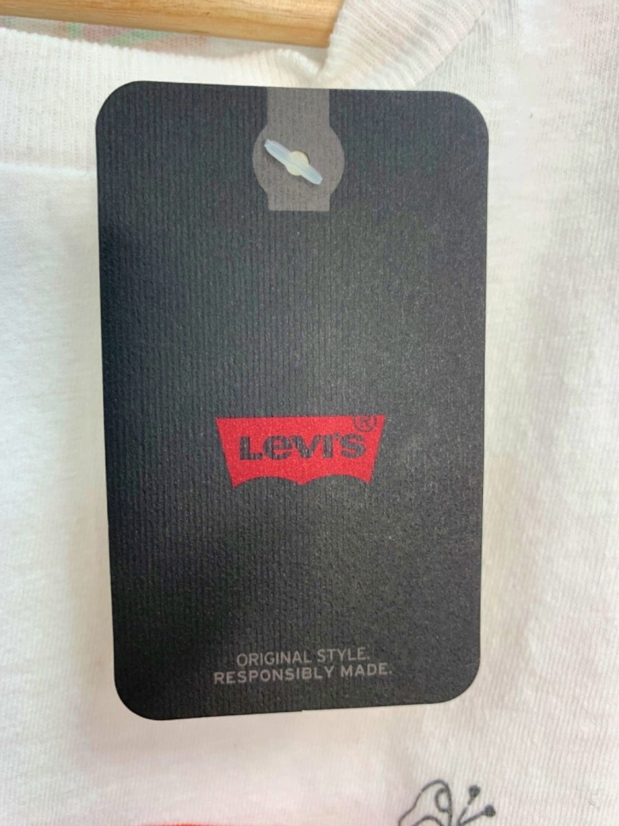 Levi's White Graphic T-Shirt with Cartoon Print XL - Reliked