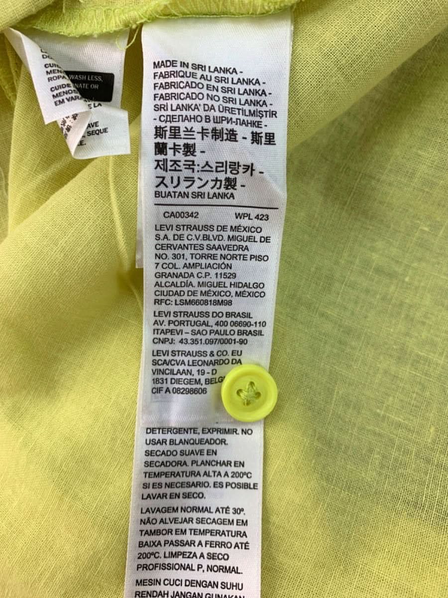Levi's Yellow Linen Blend Short - Sleeve Shirt S - Reliked