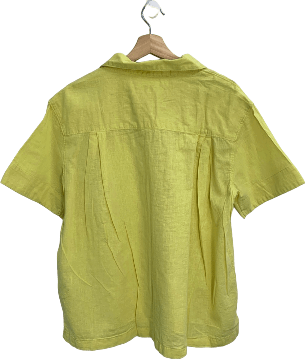 Levi's Yellow Linen Blend Short - Sleeve Shirt S - Reliked