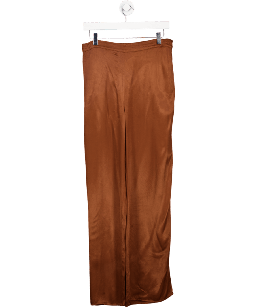 Lily & Lionel Leon Wide Leg Trouser In Brown UK 12 - Reliked