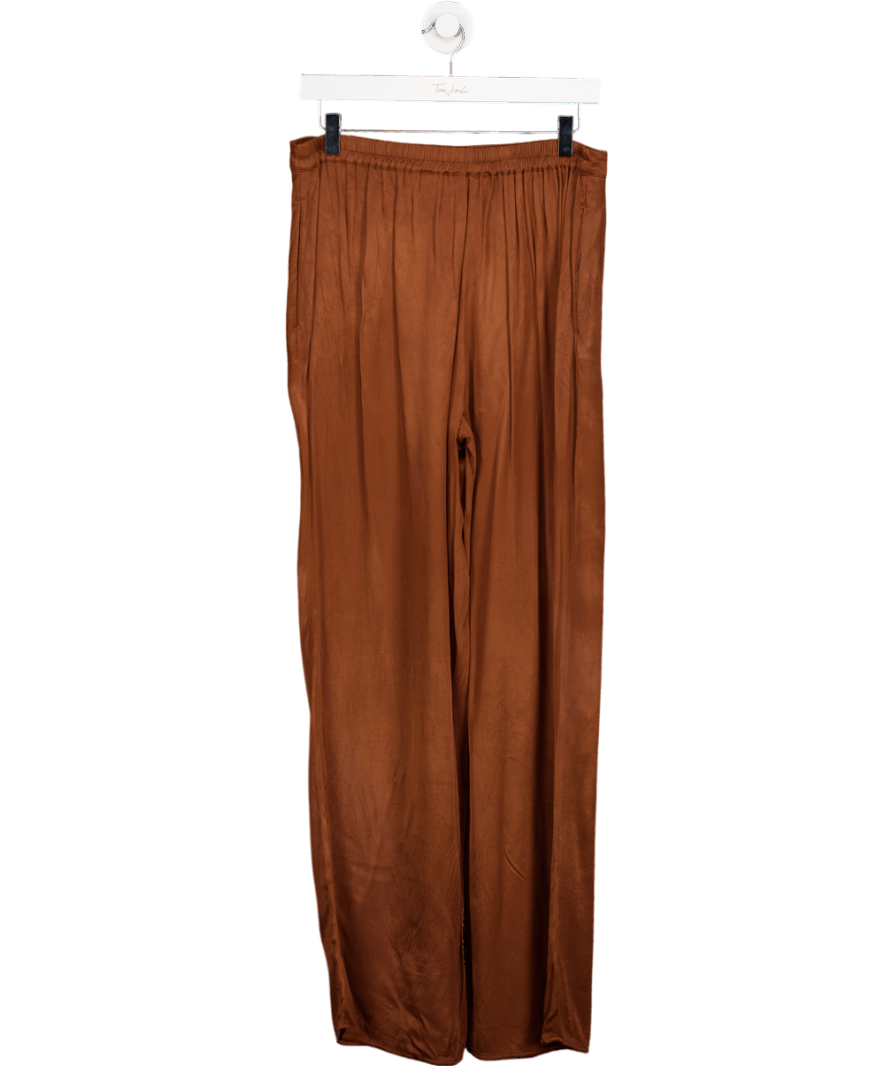 Lily & Lionel Leon Wide Leg Trouser In Brown UK 12 - Reliked