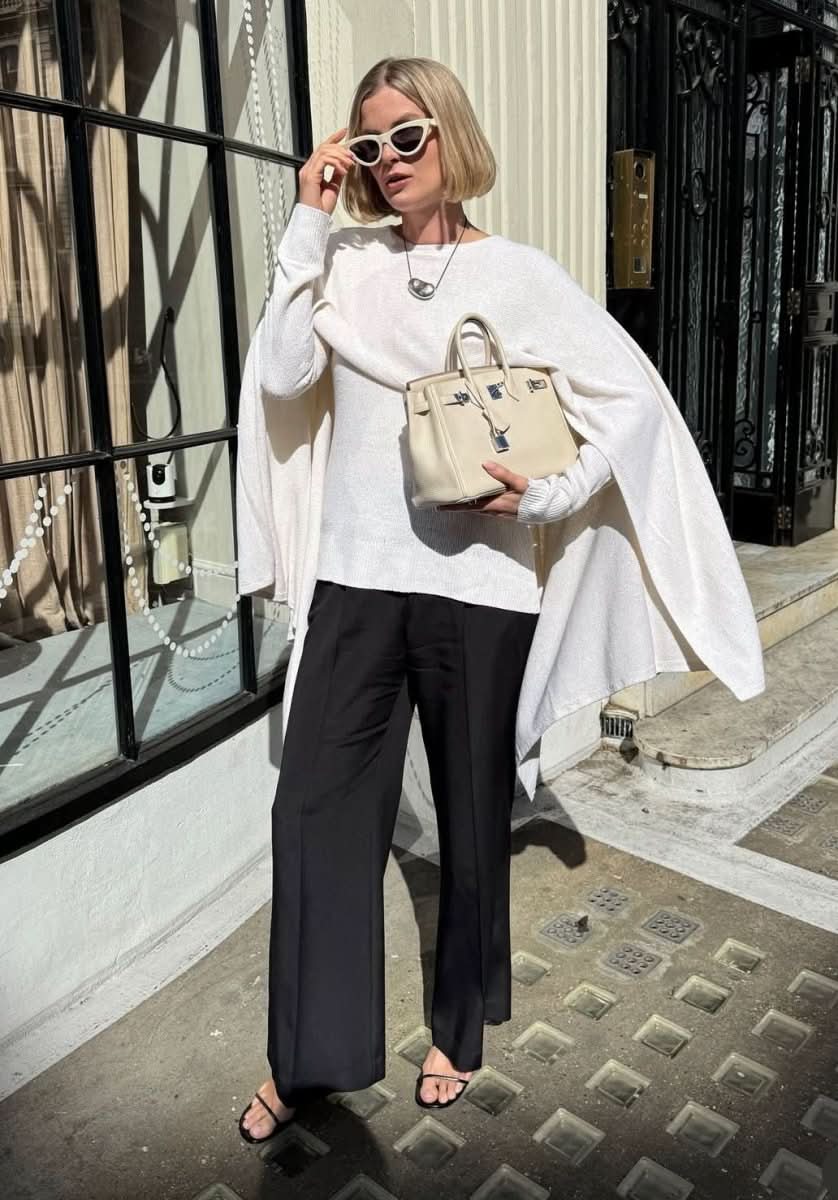 LilySilk Black Sretch Silk Seam Detail Pleated Adjustable Waistband Trousers UK 10 - Reliked