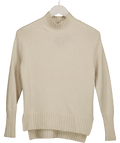 LilySilk Cream 100% Cashmere Turtleneck Jumper UK S - Reliked