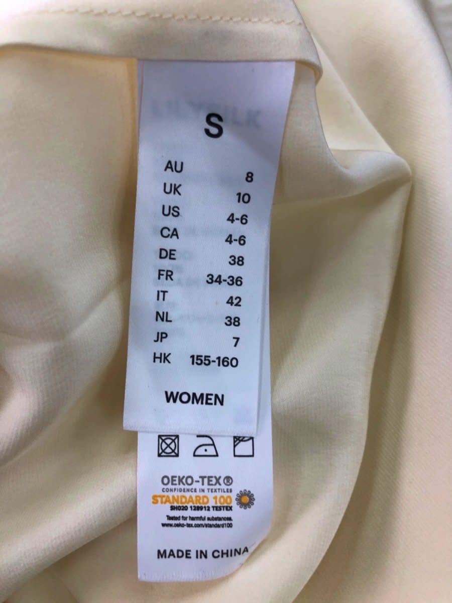 Lilysilk Cream 100% Mulberry Silk Blouse S - Reliked