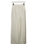 LilySilk Cream Pleated 100% Mulberry Silk Trousers UK 6 - Reliked