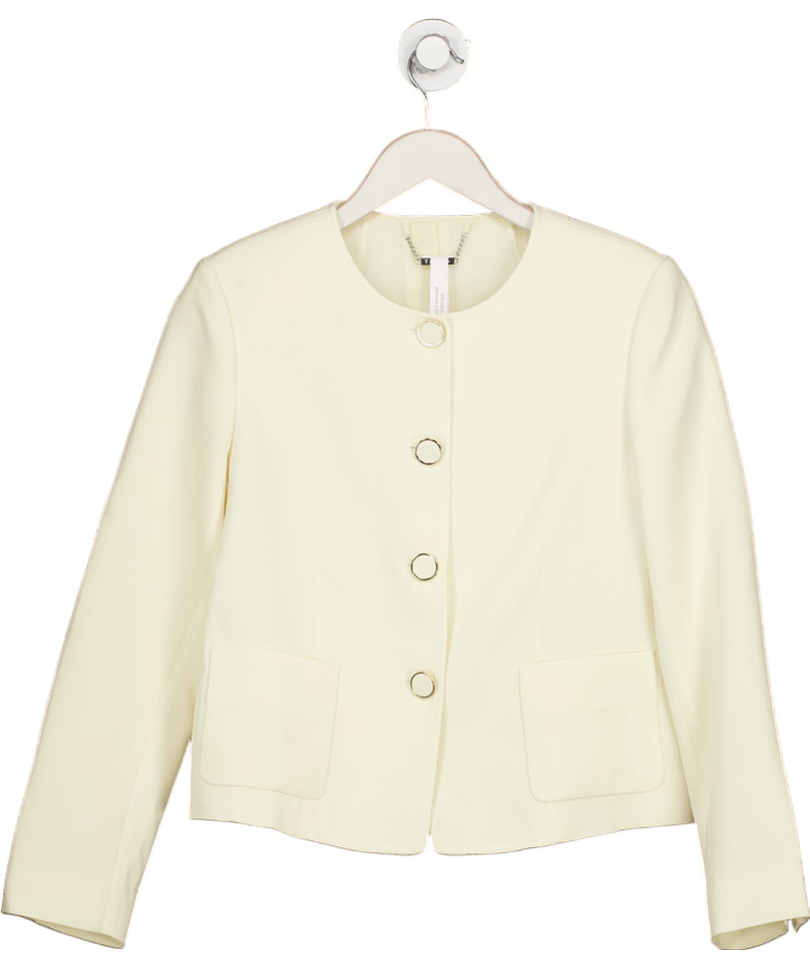 LilySilk Cream Tailored Silk Boxy Jacket UK 6 - Reliked