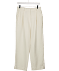 LilySilk Cream Wool / Silk Blend Medium Rise Business Trousers UK 10 - Reliked