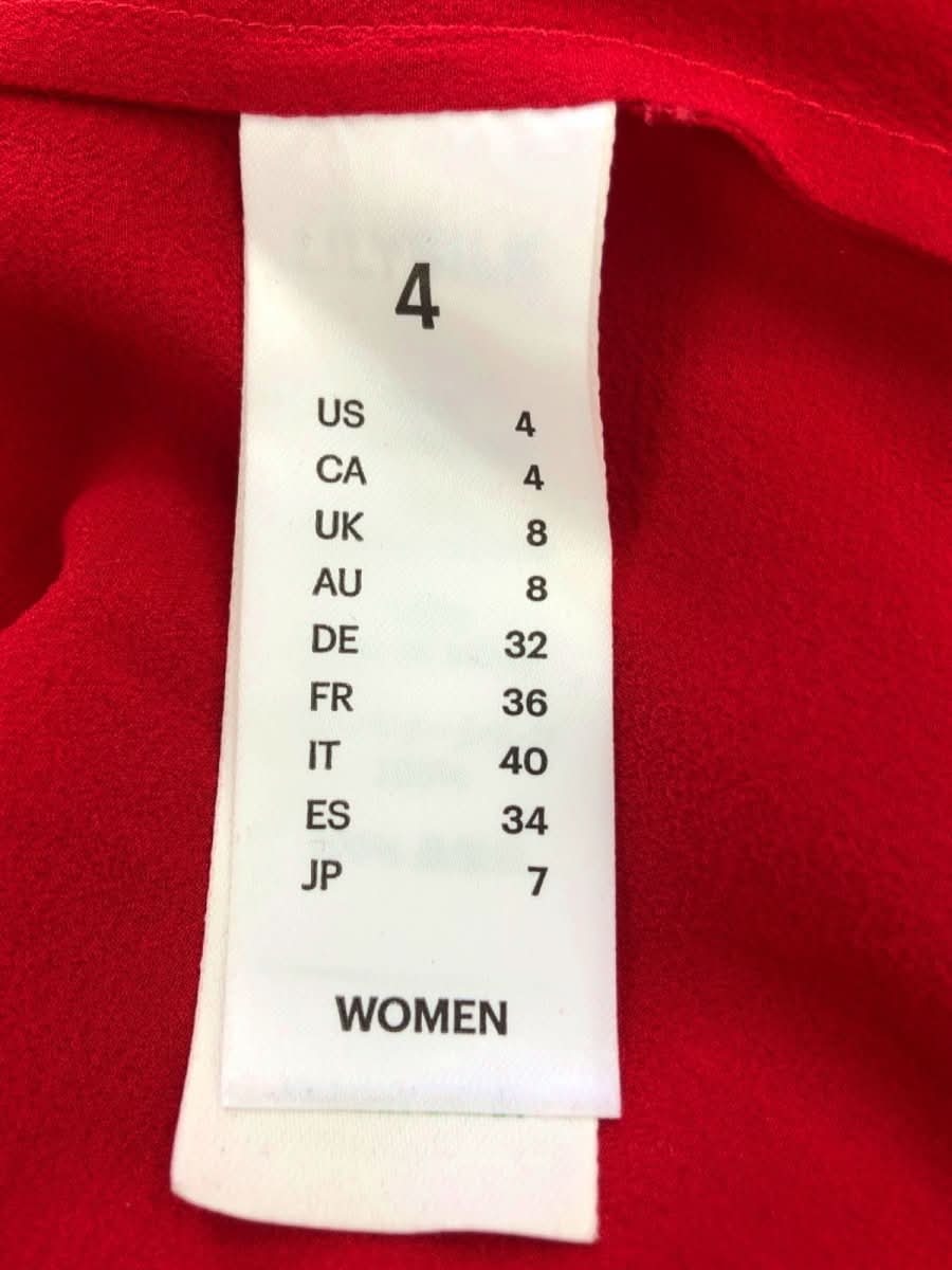 LILYSILK Red Sleeveless Blouse UK 4 - Reliked