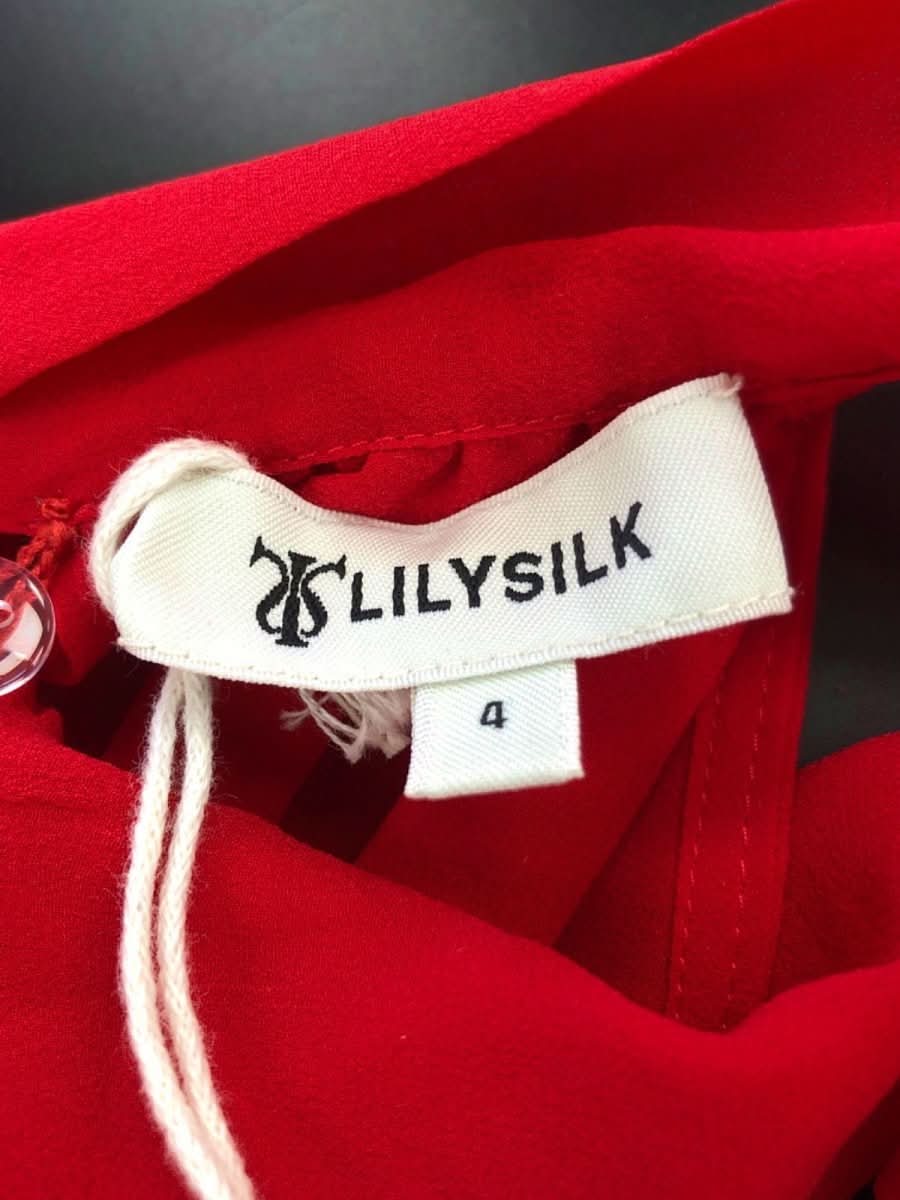 LILYSILK Red Sleeveless Blouse UK 4 - Reliked