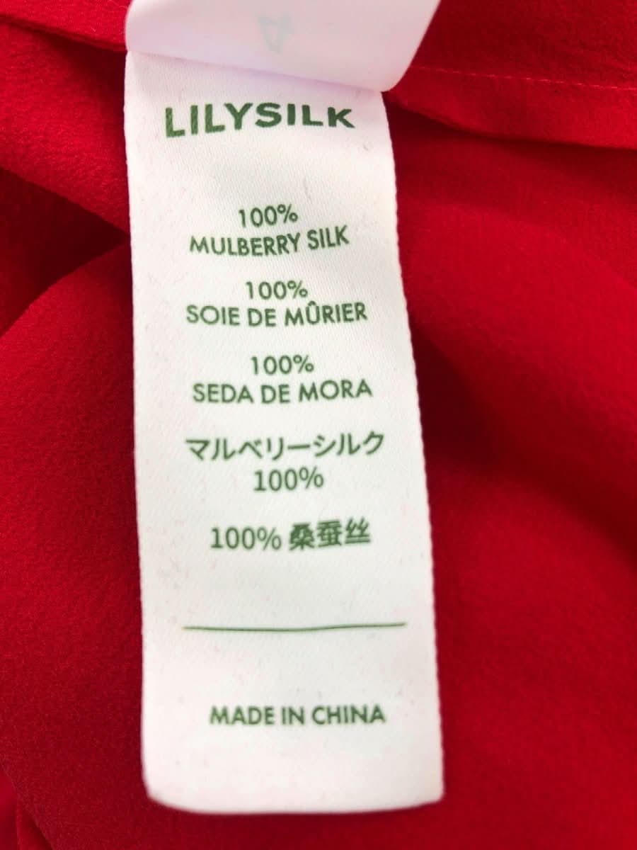 LILYSILK Red Sleeveless Blouse UK 4 - Reliked