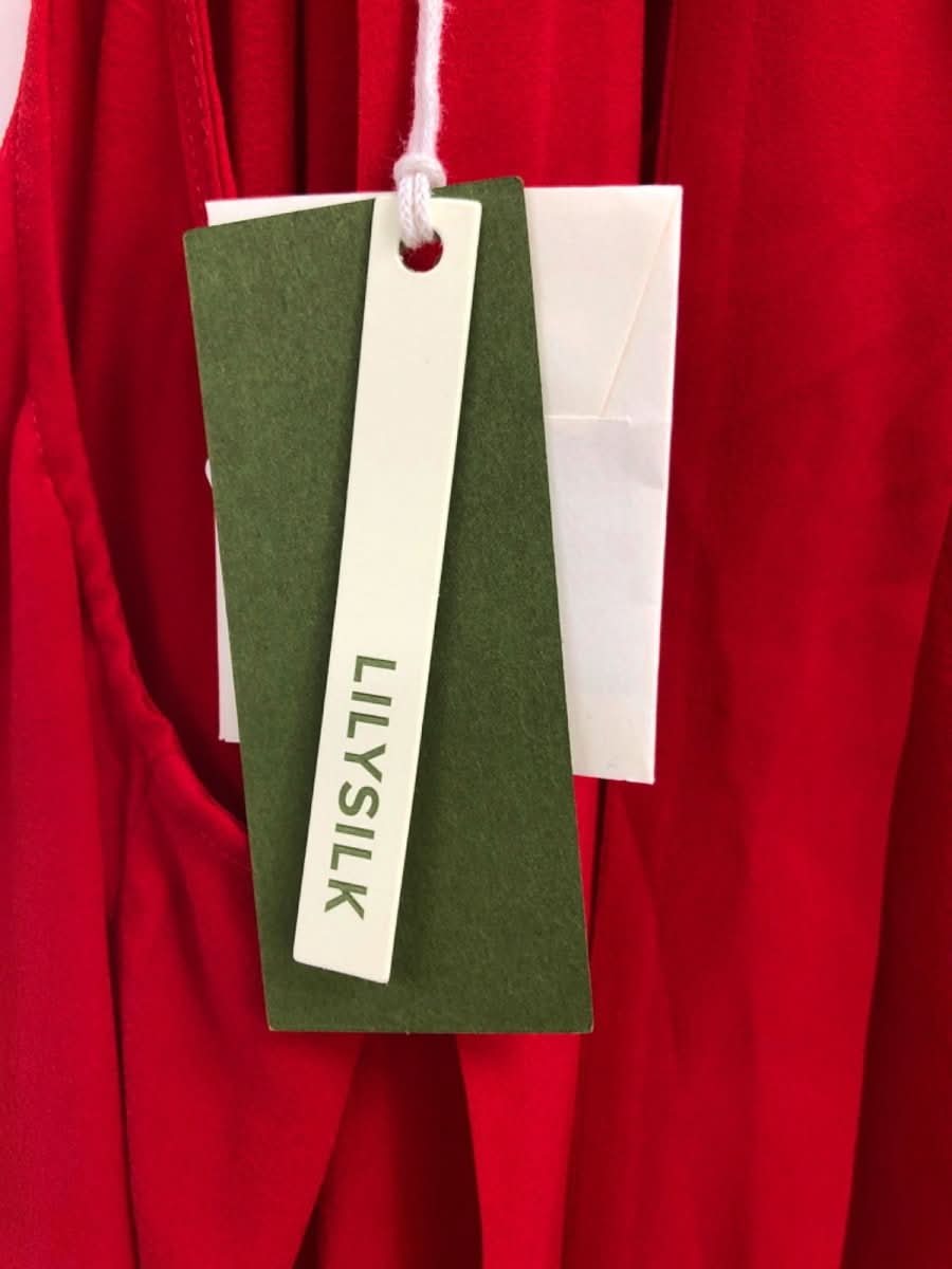 LILYSILK Red Sleeveless Blouse UK 4 - Reliked