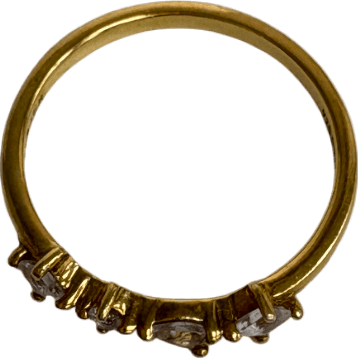 Linjer Gold vermeil Ilse White Topaz Ring Size J - Reliked