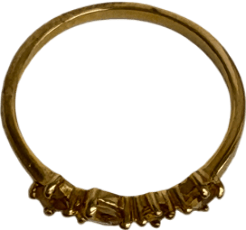 Linjer Ilse Citrine Gold Vermeil Ring Size 49 - Reliked