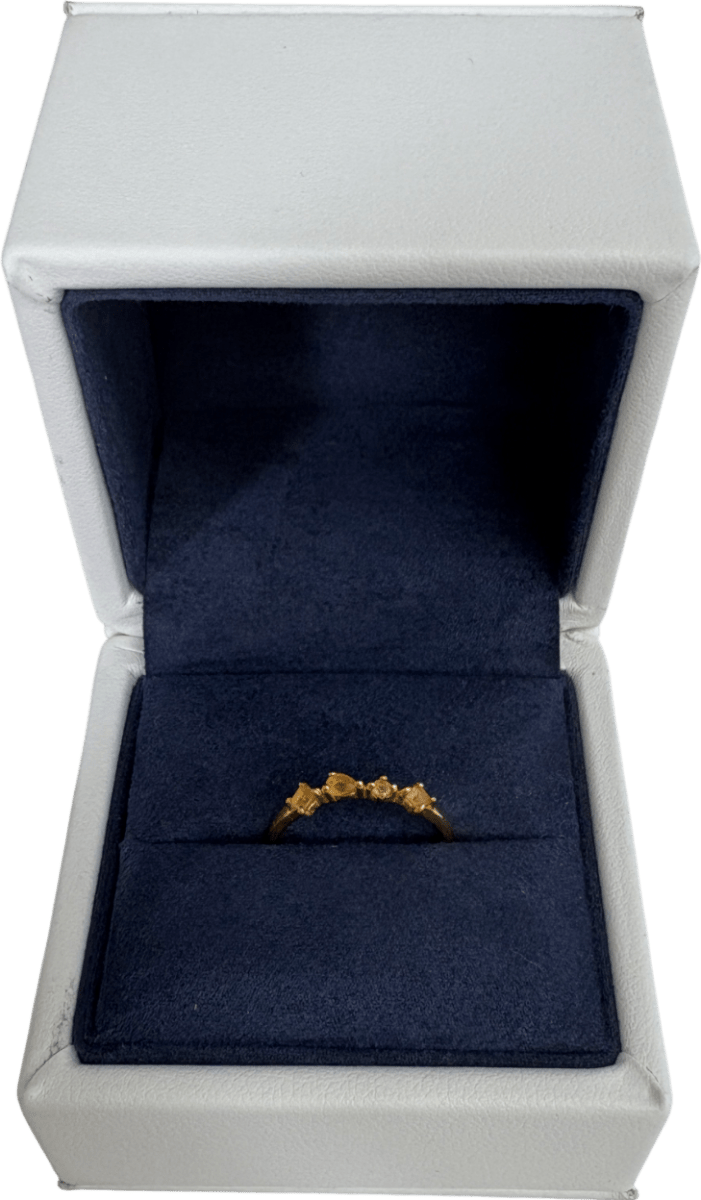 Linjer Ilse Citrine Gold Vermeil Ring Size 49 - Reliked