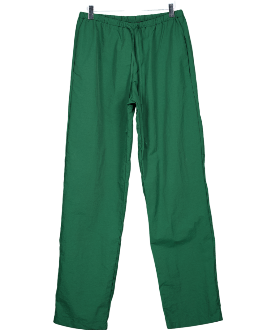Lioness Green Wide Leg Drawstring Shell Trousers UK XS - Reliked