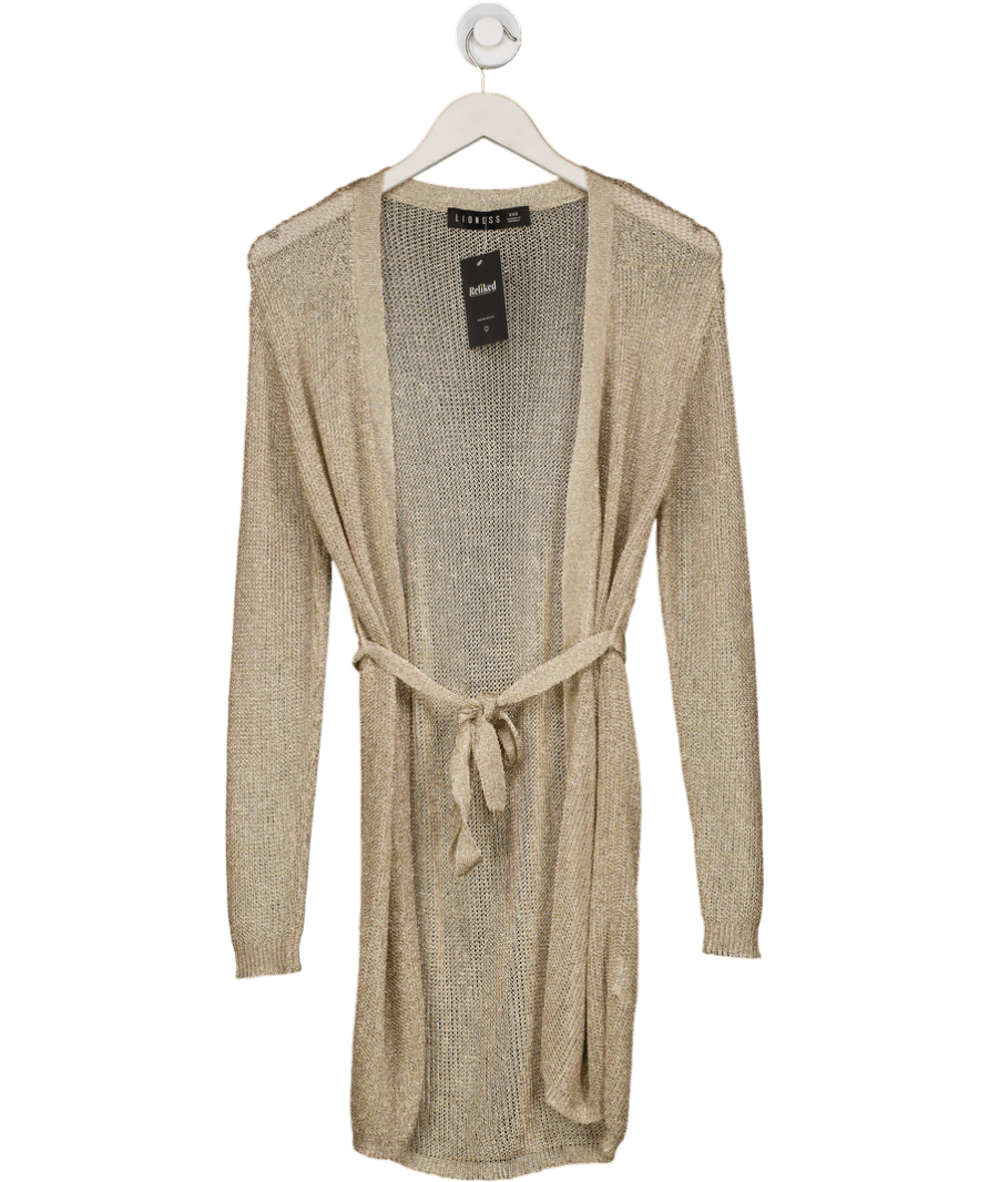 Lioness Metallic Take Me To Rio Mini Dress Gold/ Cover Up UK XXS - Reliked