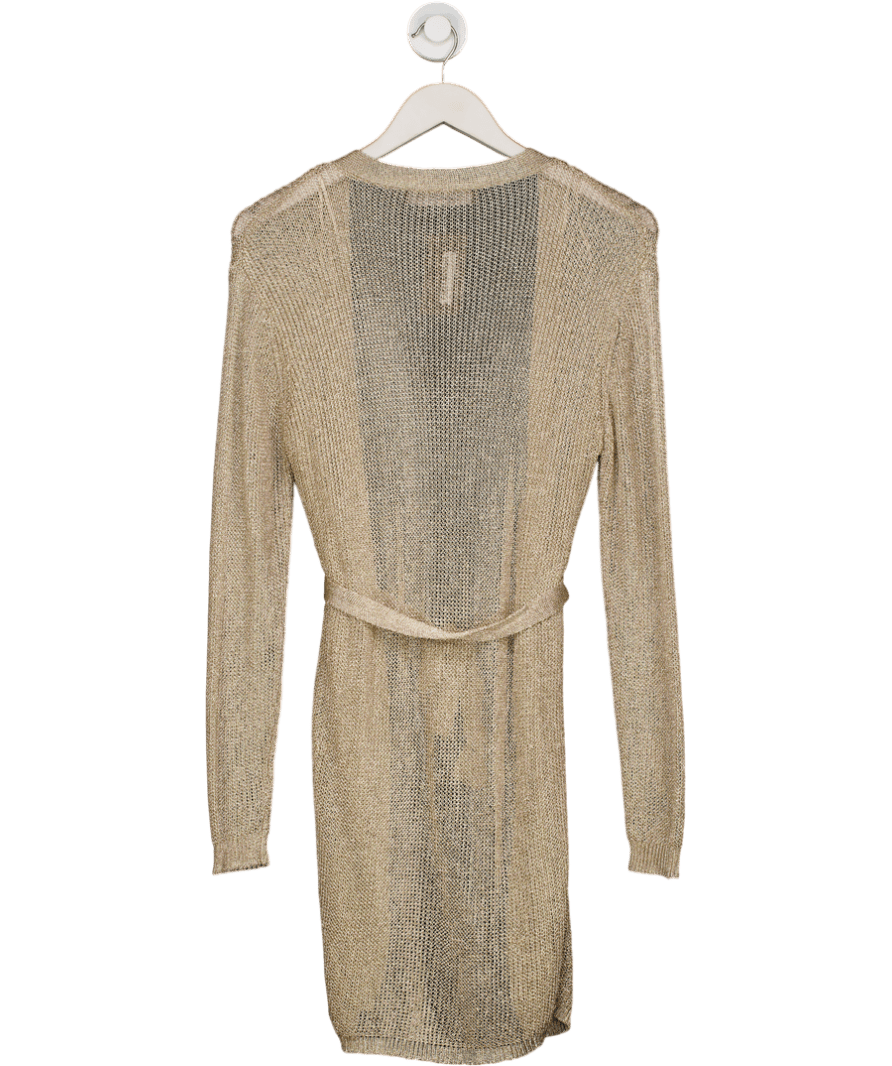 Lioness Metallic Take Me To Rio Mini Dress Gold/ Cover Up UK XXS - Reliked
