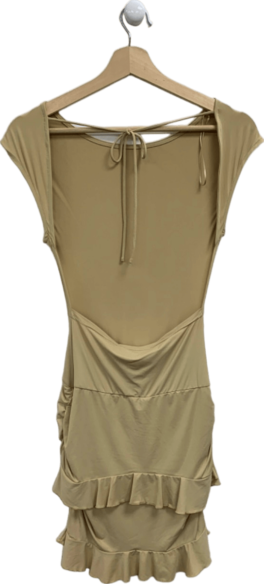 Lioness Pale Khaki Oui Oui Mini Dress UK XS - Reliked