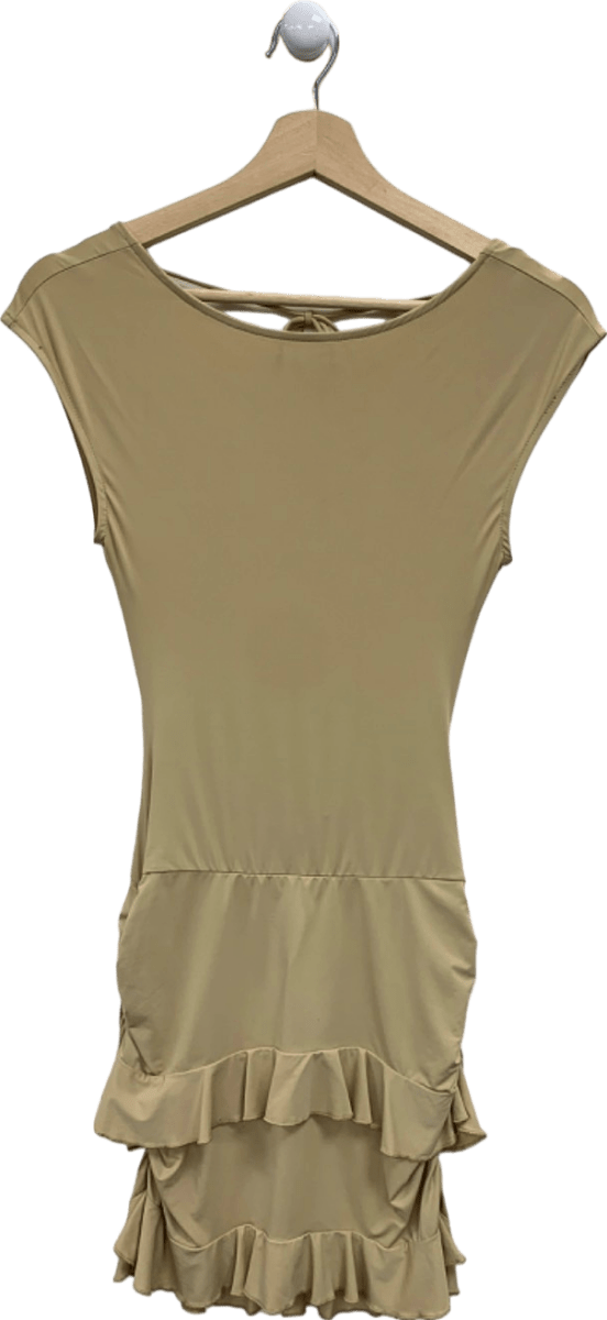 Lioness Pale Khaki Oui Oui Mini Dress UK XS - Reliked