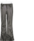lipsy london Black Faux Leather Flare Trousers UK 8 - Reliked