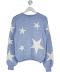 lipsy london Blue Star Detailed Knitted Jumper UK 12 - Reliked