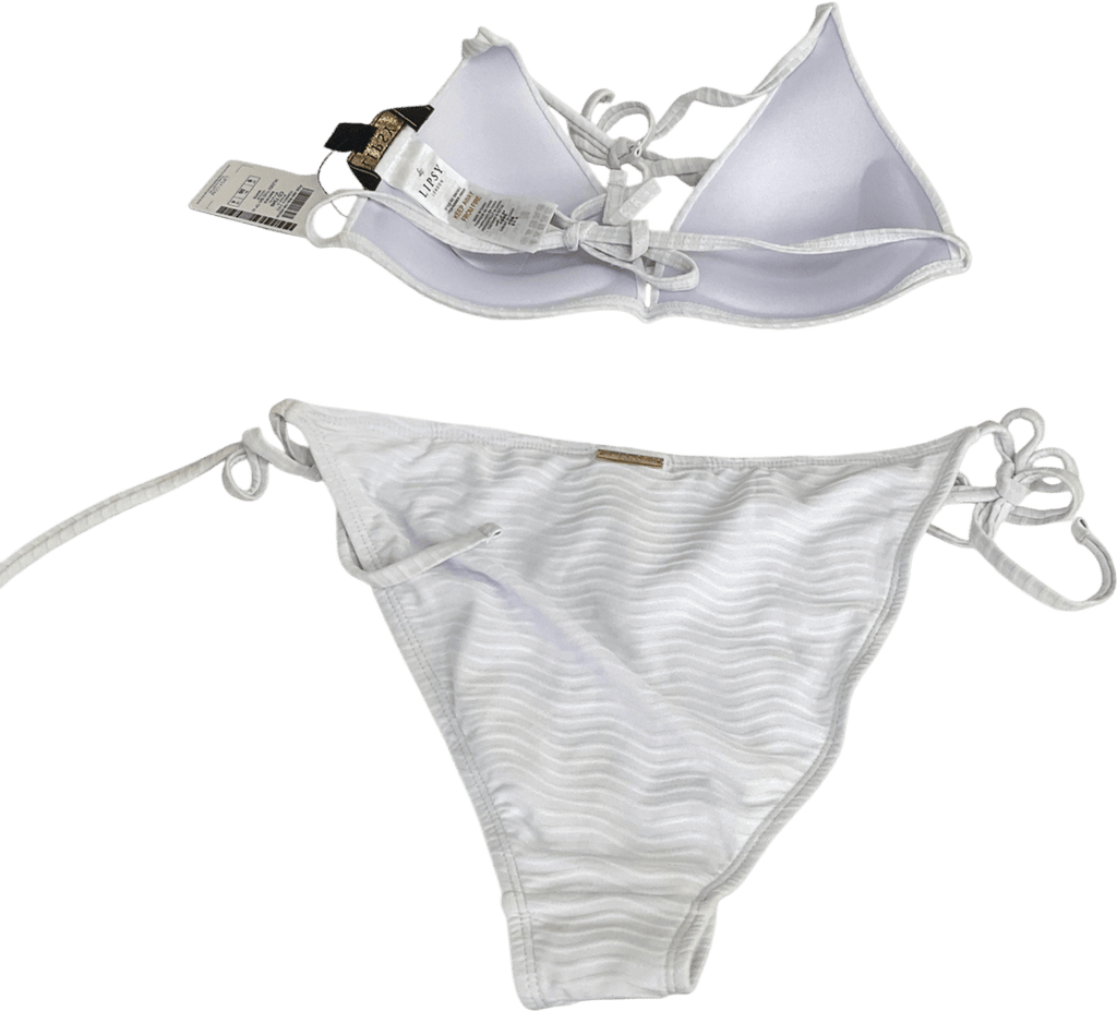 lipsy london White Tie Side Bikini Bottoms And Top UK 8 - Reliked