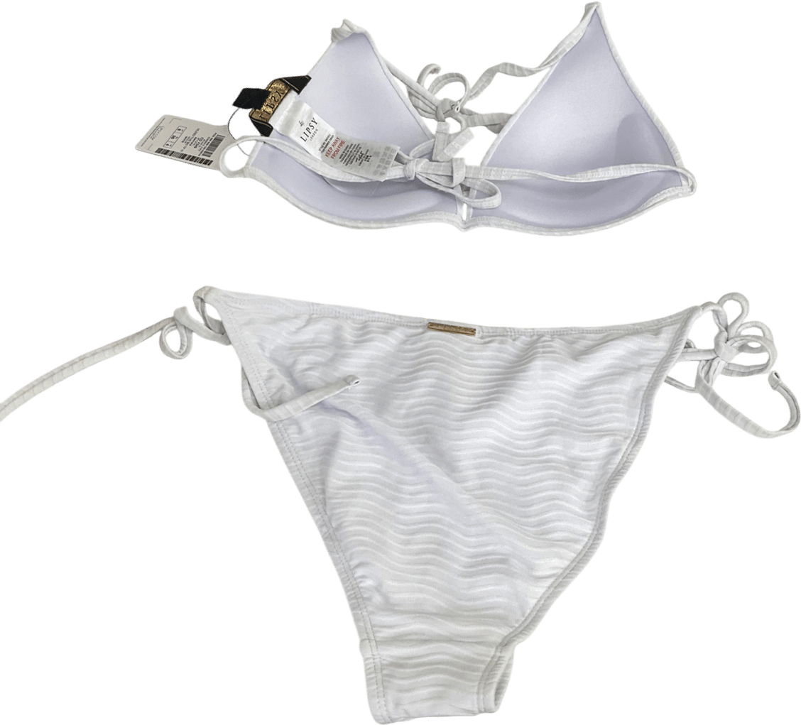 lipsy london White Tie Side Bikini Bottoms And Top UK 8 - Reliked
