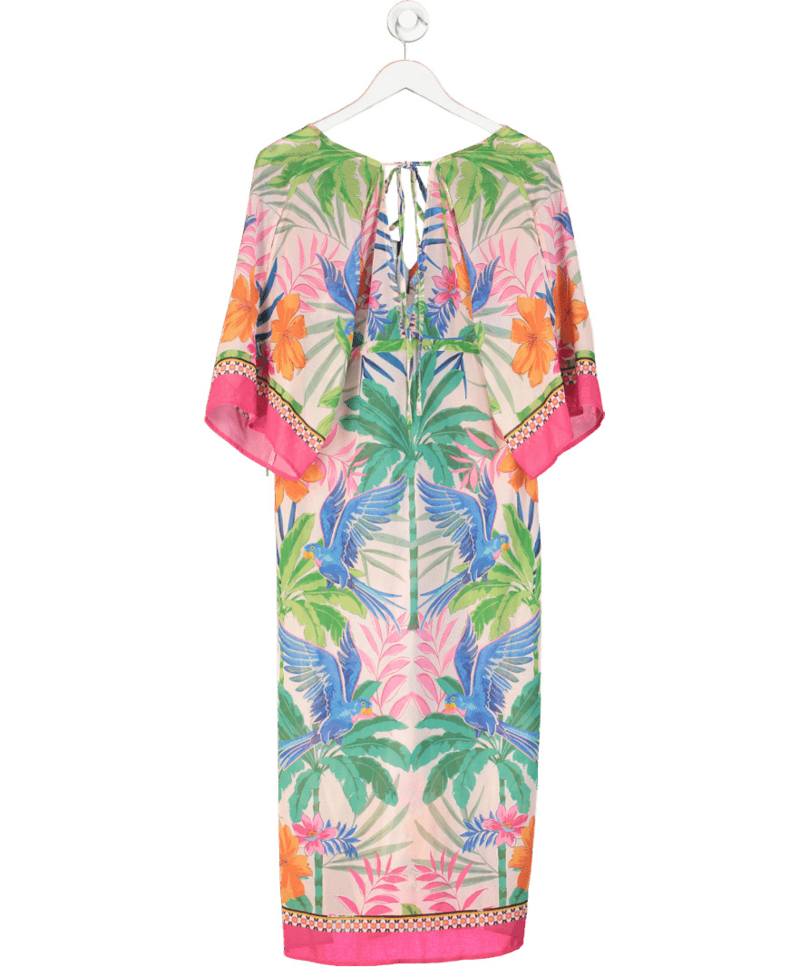 Lipsy Multicoloured Tropical Printed Sheer Maxi Kimono UK 8 - Reliked