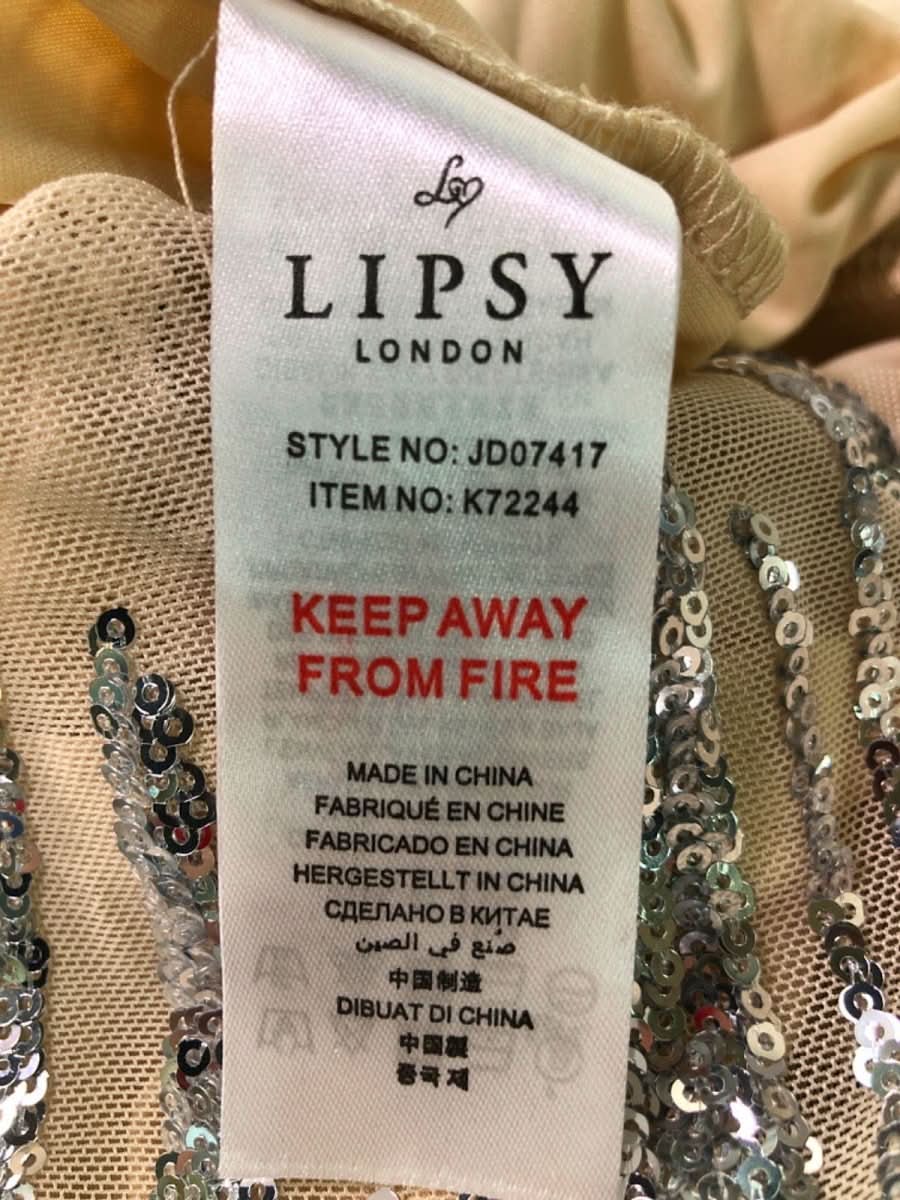 Lipsy Silver Sequin One Shoulder Maxi Dress UK 8 - Reliked