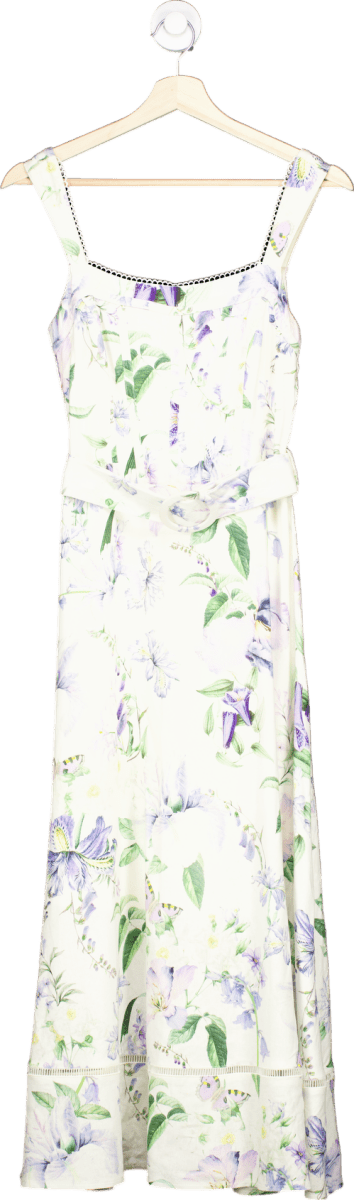 Lipsy White Floral Sleeveless Maxi Dress UK 8 - Reliked
