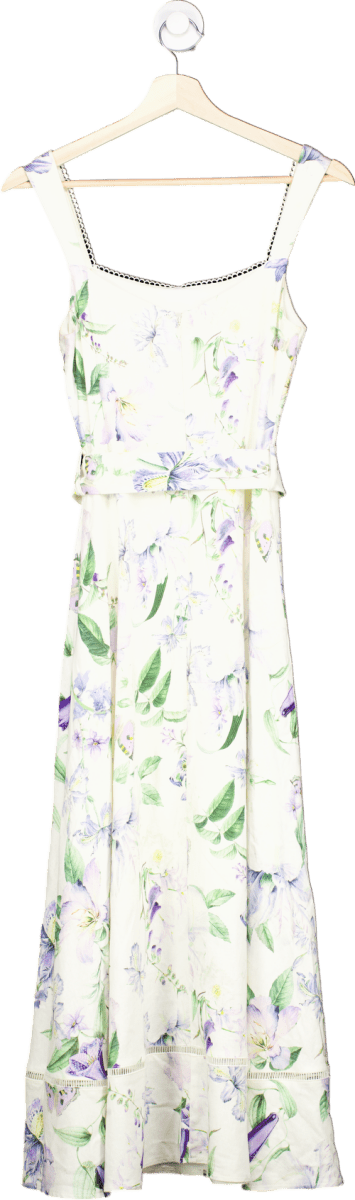 Lipsy White Floral Sleeveless Maxi Dress UK 8 - Reliked