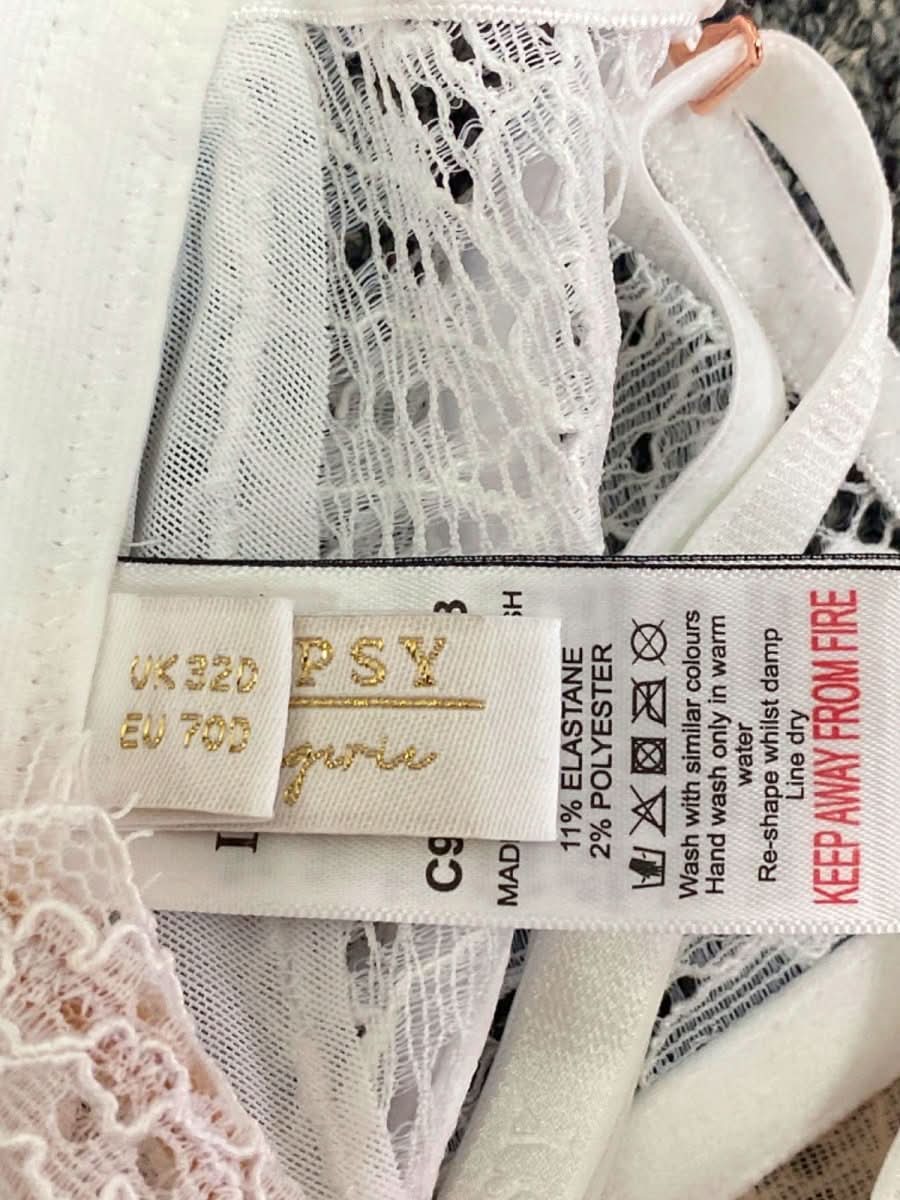 Lipsy White Lace Embroidered Bustier UK 32D - Reliked