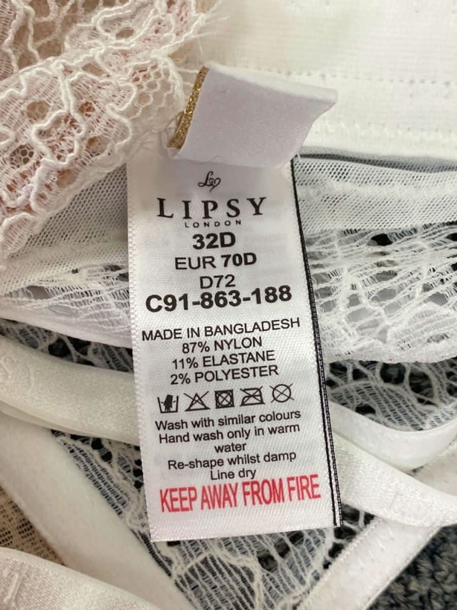 Lipsy White Lace Embroidered Bustier UK 32D - Reliked