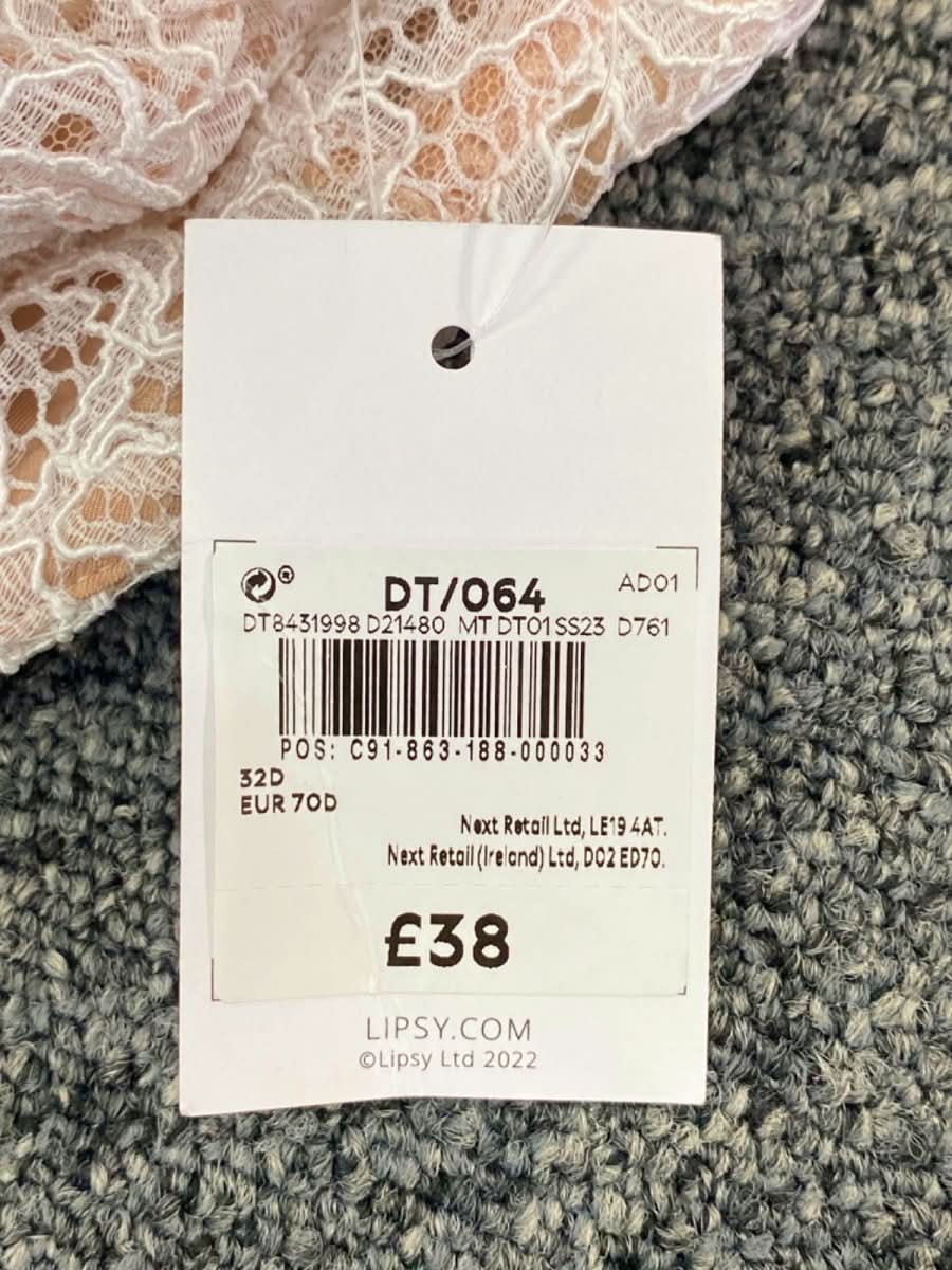 Lipsy White Lace Embroidered Bustier UK 32D - Reliked