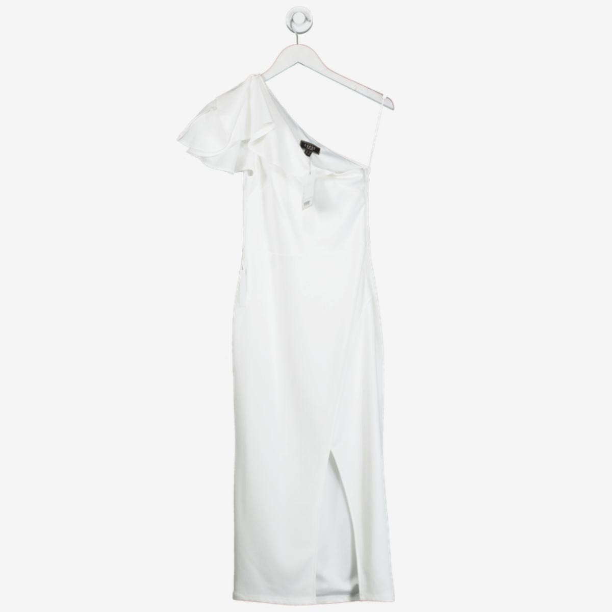 Lipsy White One Shoulder Pencil Dress UK 6 - Reliked
