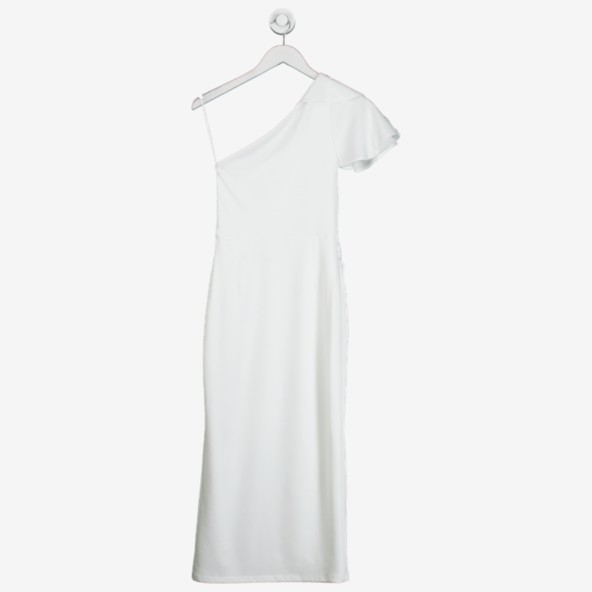 Lipsy White One Shoulder Pencil Dress UK 6 - Reliked